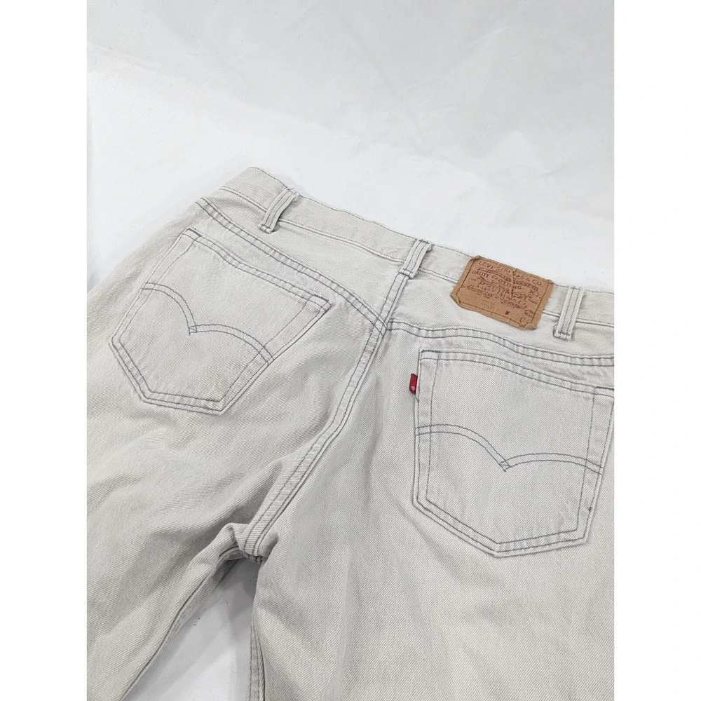 Vintage Levis 501 Jeans Mid 80s Light Wash‎ Silver Denim Workwear 30x32